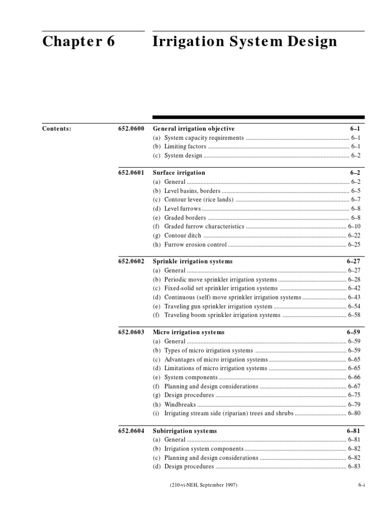 Irrigation System Design PDF Irrigation Soil
