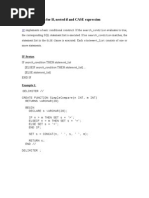 Ex No: 6 Program For If, Nested If and CASE Expression