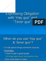 Hay Que and Tener Que