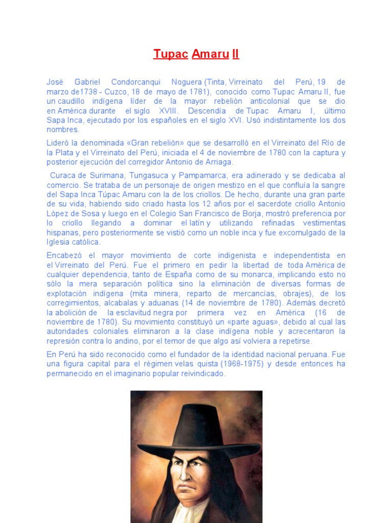 Tupac Amaru II | PDF | Historia