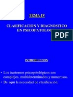 Cllasificacon y Diagnostico en Psicopatologia
