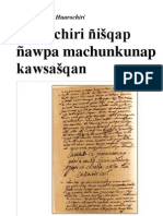 Waruchiri Ñisqap Ñawpa Machunkunap Kawsasqan