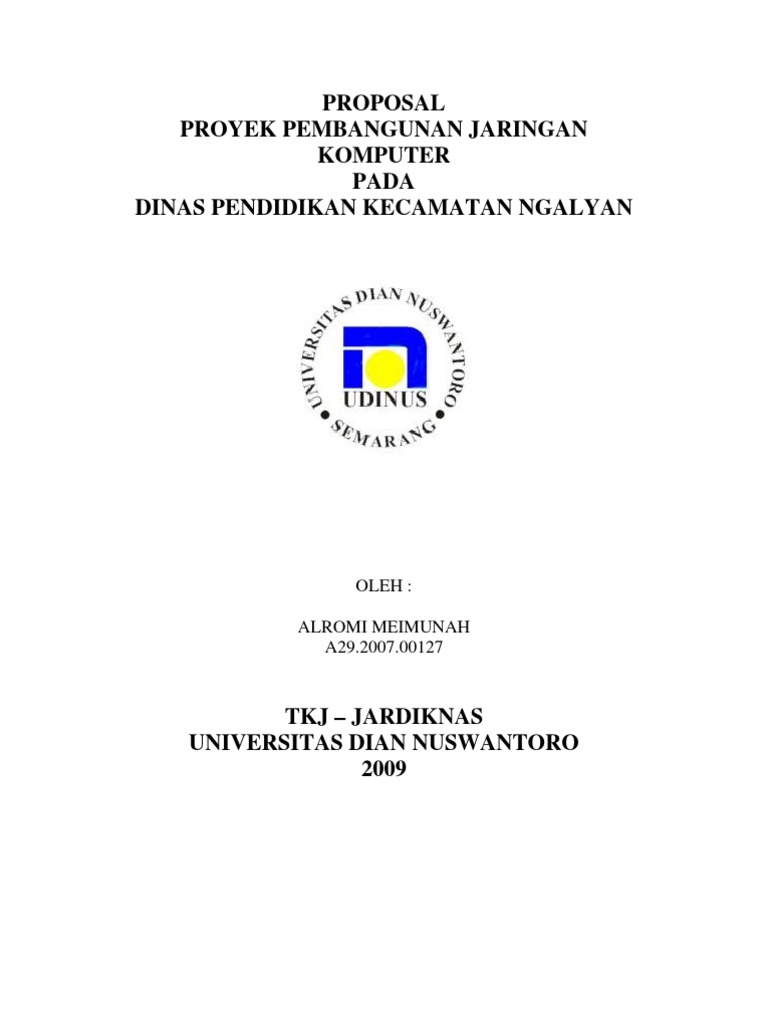 Proposal Proyek Pembangunan Jaringan Komputer Pada Dinas