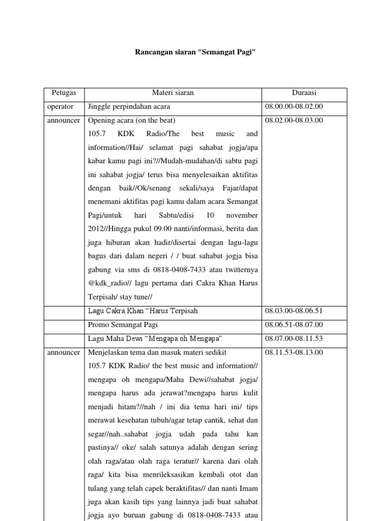 Rancangan Siaran Radio 