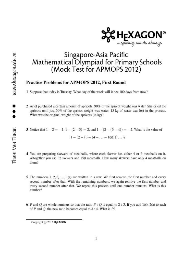 Apmops2012mock | PDF