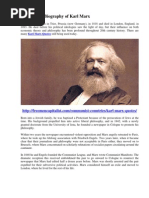 History and Biography of Karl Marx