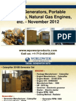 Diesel Generators, Portable Generators, Natural Gas Engines, Etc. - November 2012