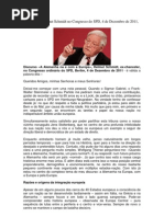 Discurso de Helmut Schmidt No Congresso Do SPD