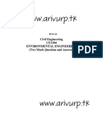 WWW - Arivurp.tk: Civil Engineering CE1304 Environmental Engineering (Two Mark Question and Answers)