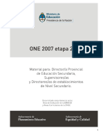 ONE 2007- Etapa 2008 Material Para Docentes y Alumnos