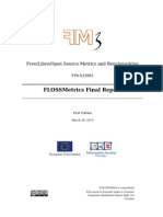 Flossmetrics Final Report: Free/Libre/Open Source Metrics and Benchmarking