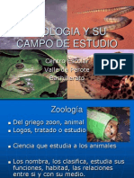 ZOOLOGIA Y SUS CAMPOS DE ESTUDIO