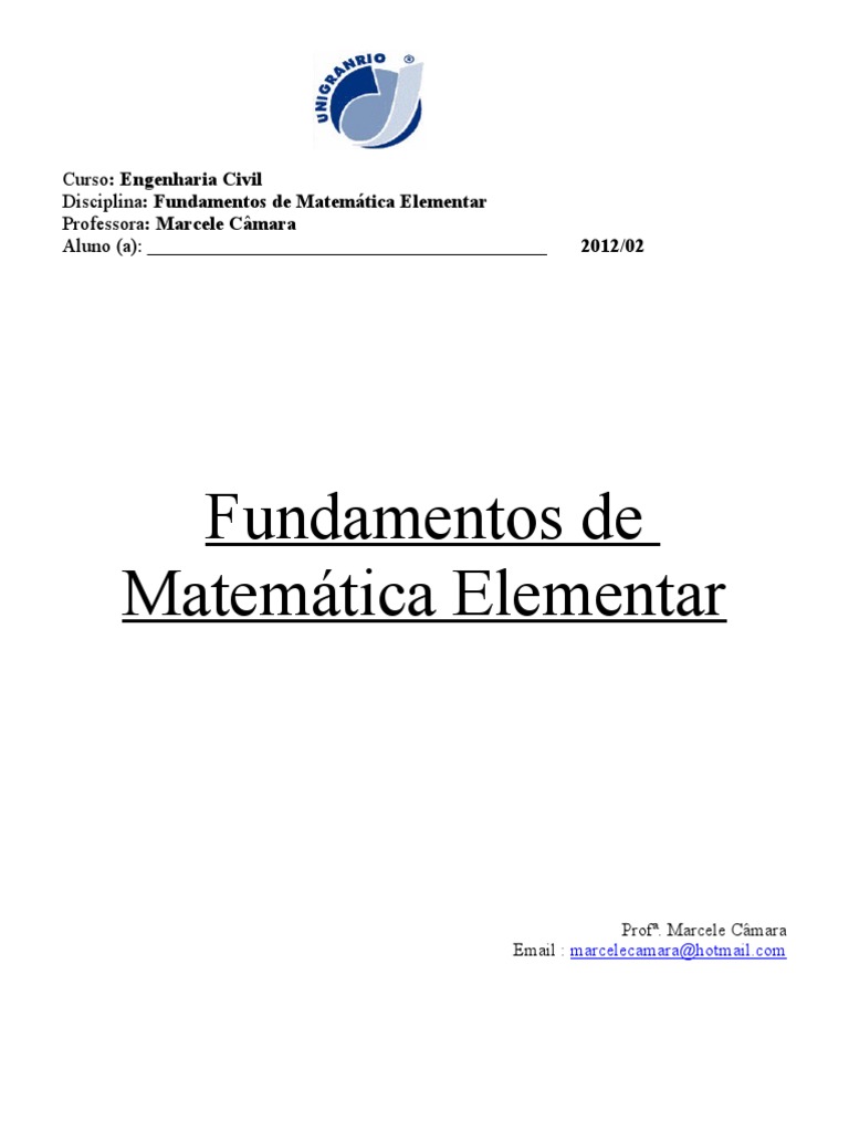 Fundamentos de Matemática Elementar | PDF | Equação quadrática | Função ...