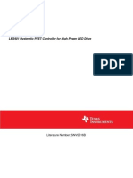 LM3401 Hysteretic PFET Controller For High Power LED Drive: Literature Number: SNVS516B