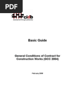 Basic Guide: General Conditions of Contract For Construction Works (GCC 2004)