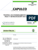 Informe de Fenamm sobre Préstamo de 213 millones a Ayuntamiento de Acapulco