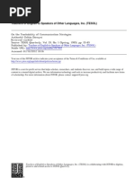 Dorneyi (1995) on the Teachability of Language Strategies