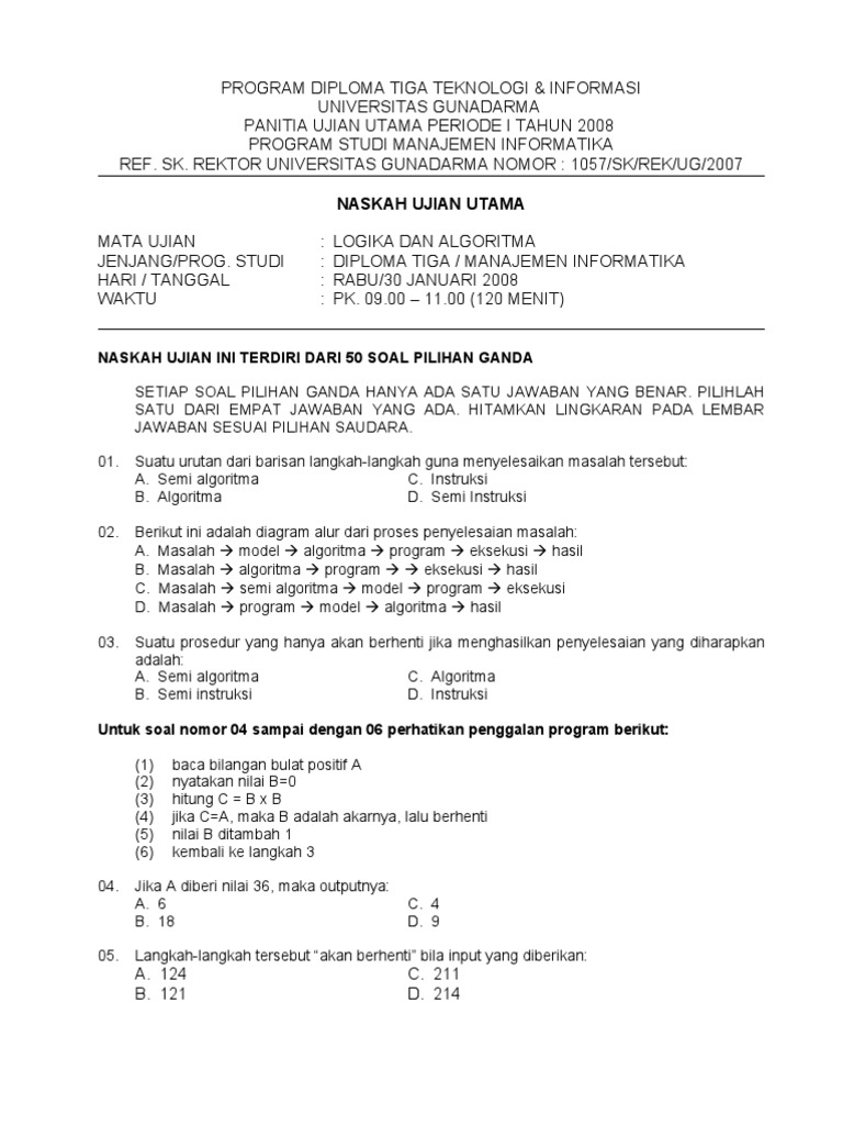 SOAL UJIAN UTAMA