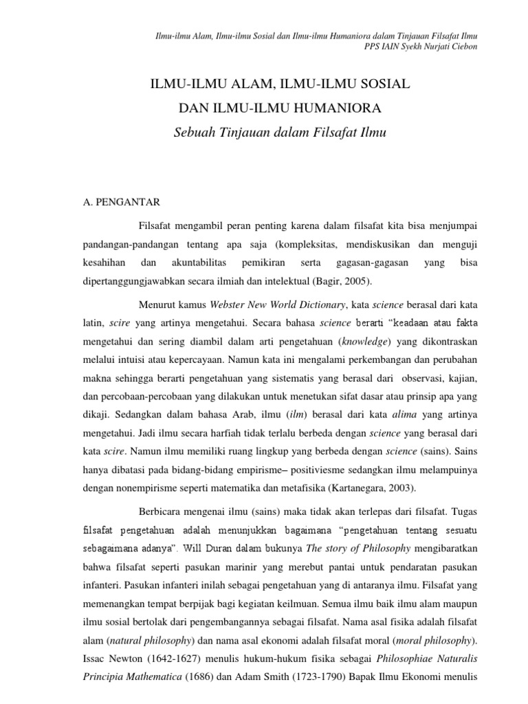 Makalah Filsafat Ilmu