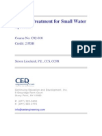 Arsenic Treatment For Small Water Systems: Course No: C02-010 Credit: 2 PDH