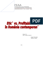 Etica vs Profitabilitate