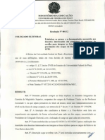 Resolução sobre lista tríplice para reitor 2012