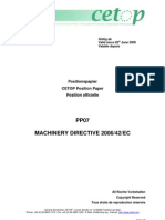 CETOP Machinery Directive Position Paper