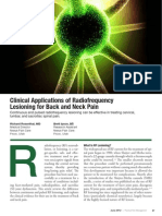 Clinical Applications of Radiofrequency Lesioning For Back and Neck Pain