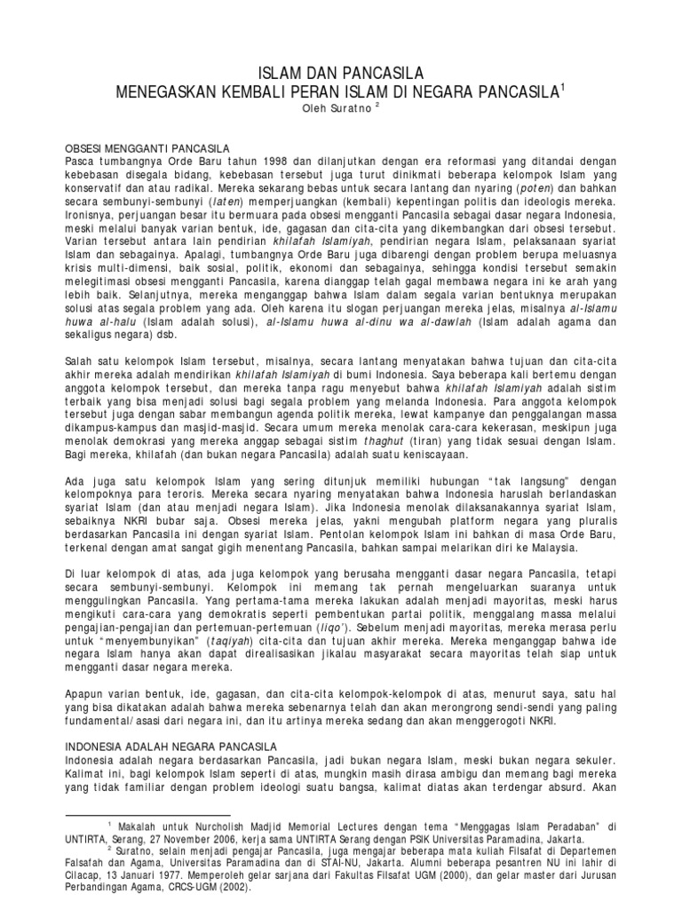 Islam Dan Pancasila