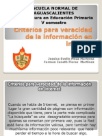 Criterios para Veracidad de La Información en Internet