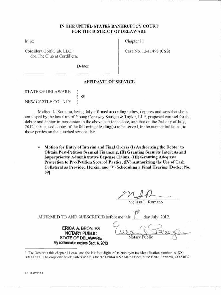 Erica A. Broyles Notary Public State of Delaware My Commission Expires