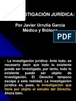 III. La investigación jurídica