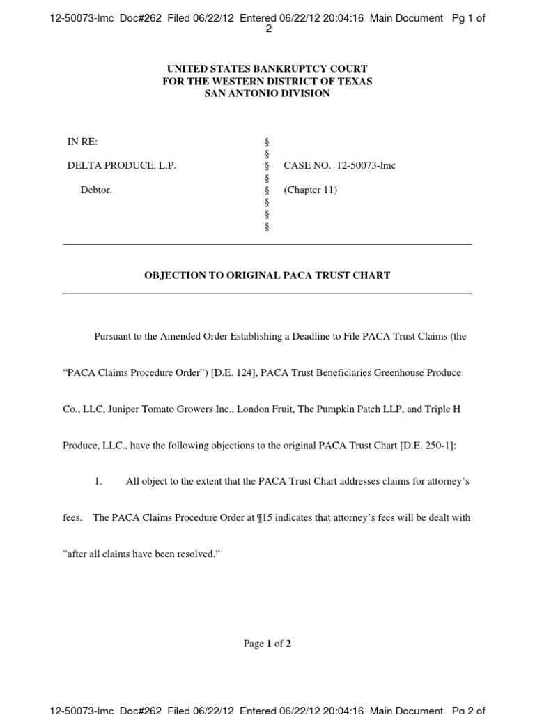 United States Bankruptcy Court For The Western District of Texas San ...
