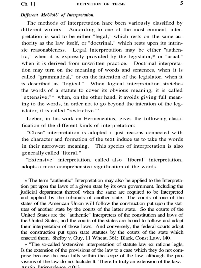 Methods of Legal Interpretation Explained | PDF | Jurisprudence ...