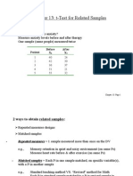 Chapter 13: T-Test For Related Samples: Research Question