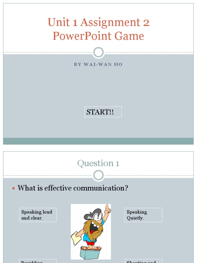 Effective Communication Quiz Game | PDF