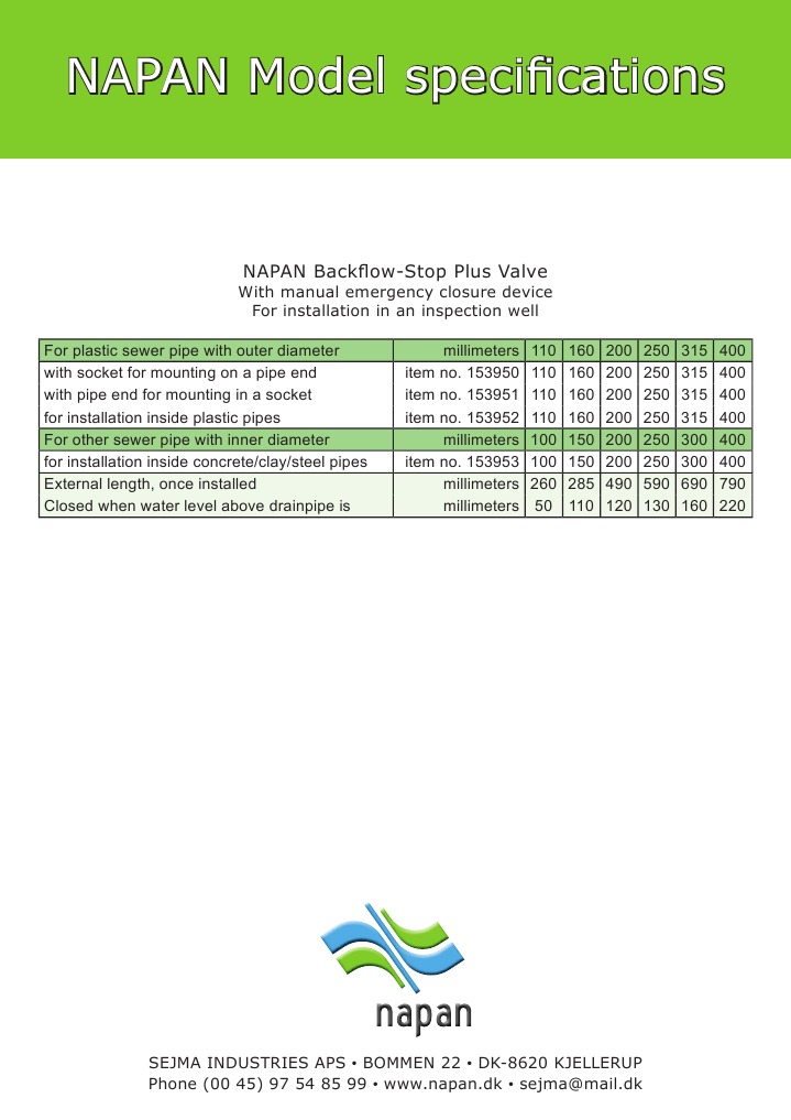 Backflowstopplusvalve 01 Nov 2012 | PDF