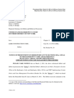 Presentment Date: March 31, 2011 at 12:00 P.M. Eastern Time Objections Due: March 31, 2011 at 11:00 A.M. Eastern Time