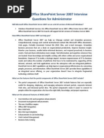 Download SharePoint-2007 Interview-Questions for Administrator by meraTechSource SN11320827 doc pdf