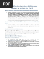 Download SharePoint-2007 Interview-Questions for Administrator Part2 by meraTechSource SN11321669 doc pdf