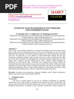 Automatic Gear Transmission in Two Wheelers Using Embedded System