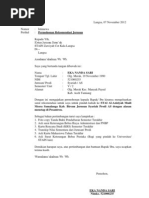 Format Surat Permohonan Pindah