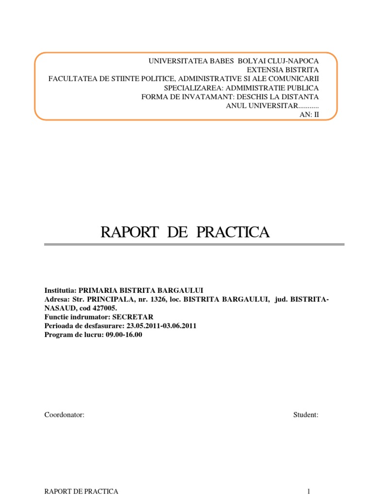 Raport De Practica