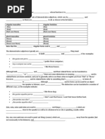 Span III Demonstrative Adjectives Guided Notes