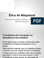 Ética de Maquiavel - Apontamentos