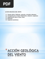 Acción Geologica del viento