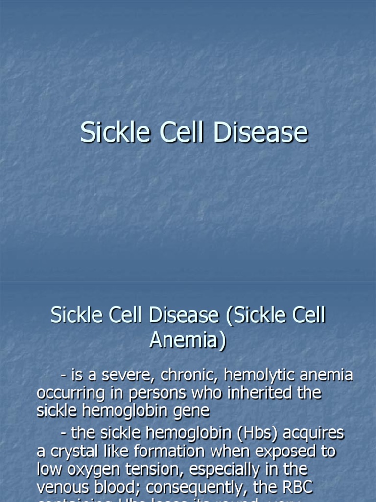 Understanding Sickle Cell Disease | PDF | Sickle Cell Disease | Red ...