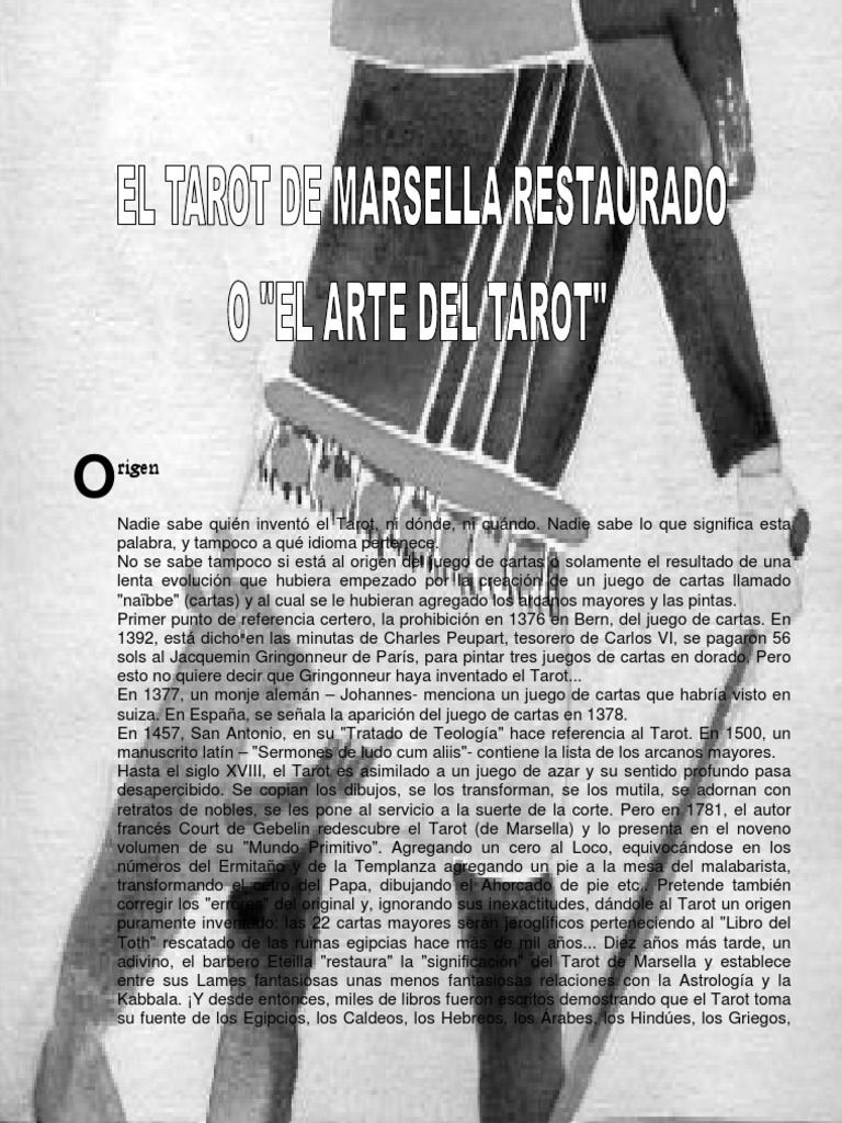 (Libros) Alejandro Jodorowsky - El Tarot de Marsella Restaurado | PDF ...