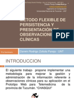 Pre Seminario "Metodo Flexible de Persistencia de Observaciones Clinicas" - (Prototipo Web Telemedicina)- Darwin Rodrigo Zottola Pareja