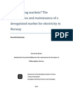 Empowering markets? The construction and maintenance of a deregulated market for electricity in Norway